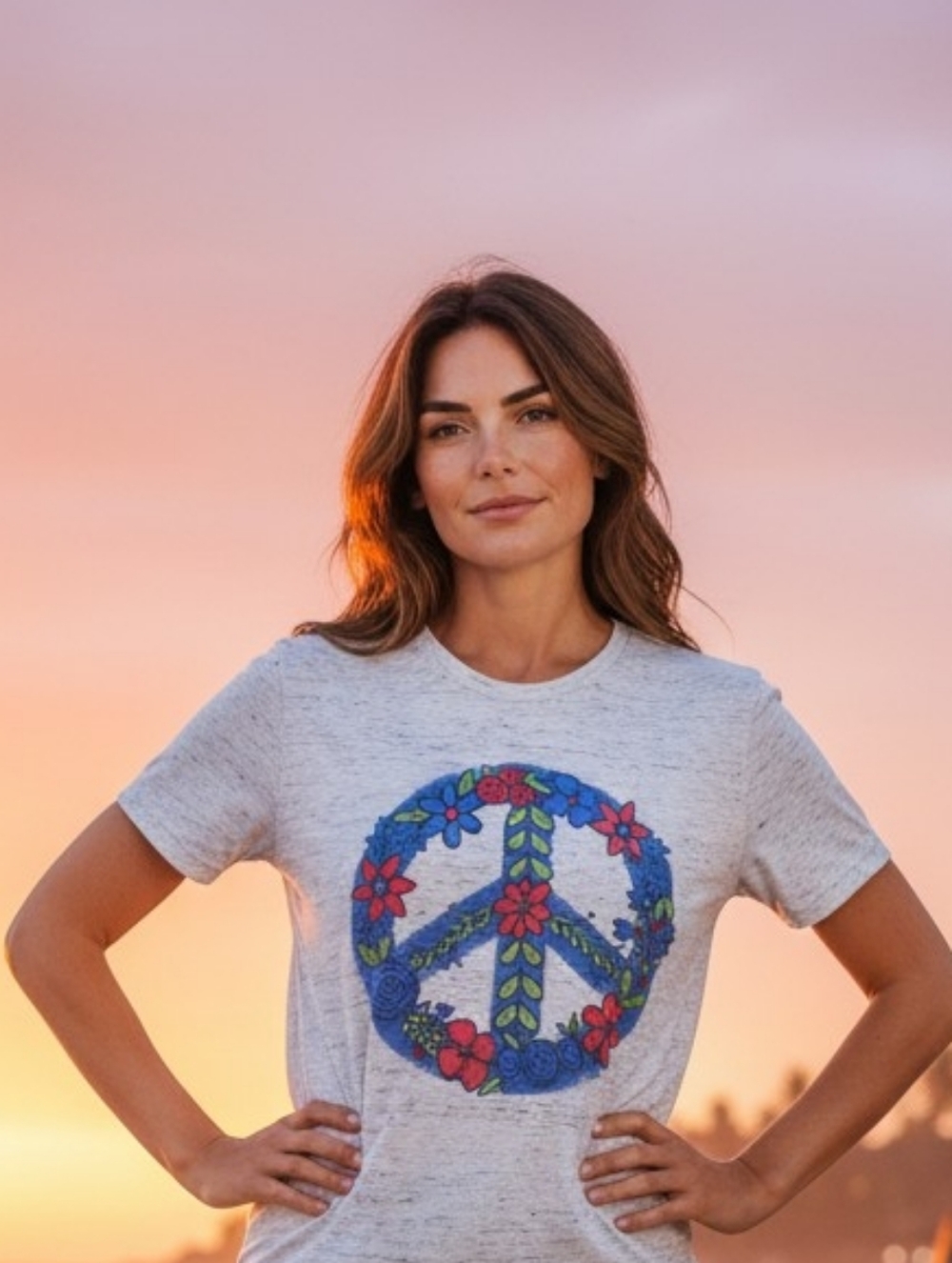 ✌️Floral Peace Tee XL